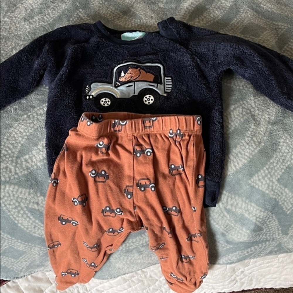 Kids Truck Matching Set - Navy and Brown Preloved